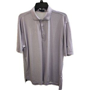 Turtleson Golf Shirt Men's Large Purple Pink  Geometric Performance Polo 1914